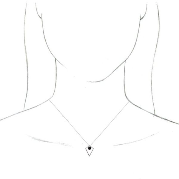 Cabochon Pyramid Necklace - Image 3