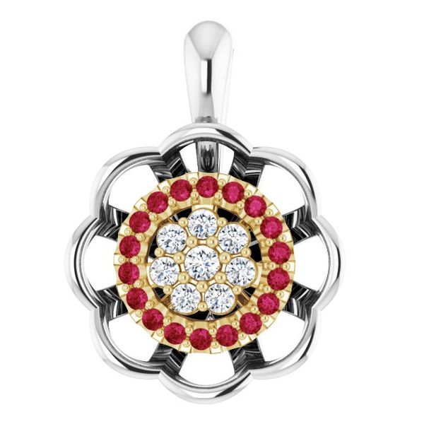 Halo-Style Cluster Pendant