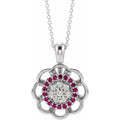 Halo-Style Cluster Necklace