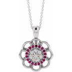 Halo-Style Cluster Necklace