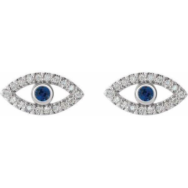 Accented Evil Eye Earrings - Image 2