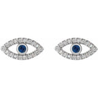 Accented Evil Eye Earrings - Image 2