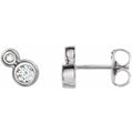 Accented Bezel-Set Earrings
