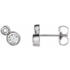 Accented Bezel-Set Earrings