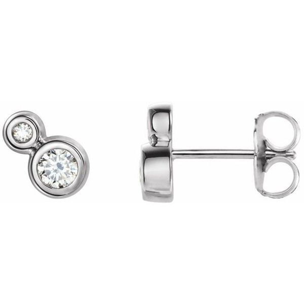 Accented Bezel-Set Earrings
