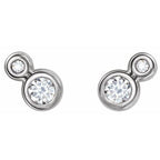 Accented Bezel-Set Earrings - Image 2