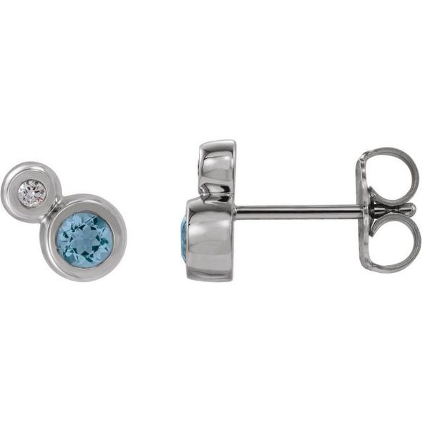 Accented Bezel-Set Earrings