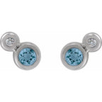 Accented Bezel-Set Earrings - Image 2