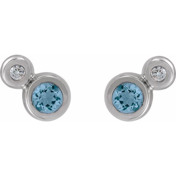 Accented Bezel-Set Earrings - Image 2