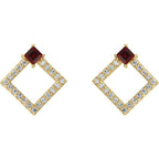 Accented Geometric Earrings - Image 2