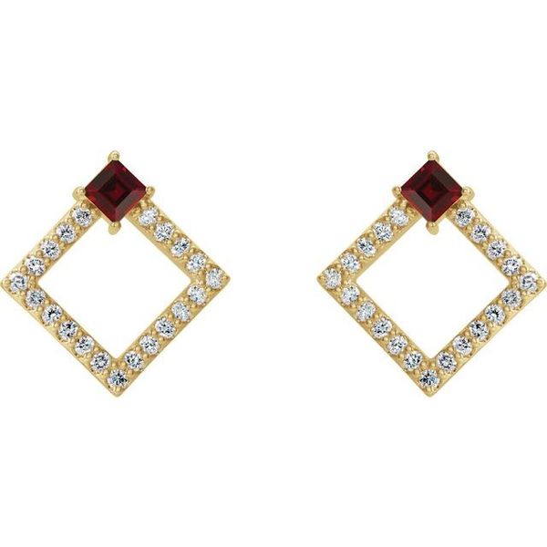 Accented Geometric Earrings - Image 2