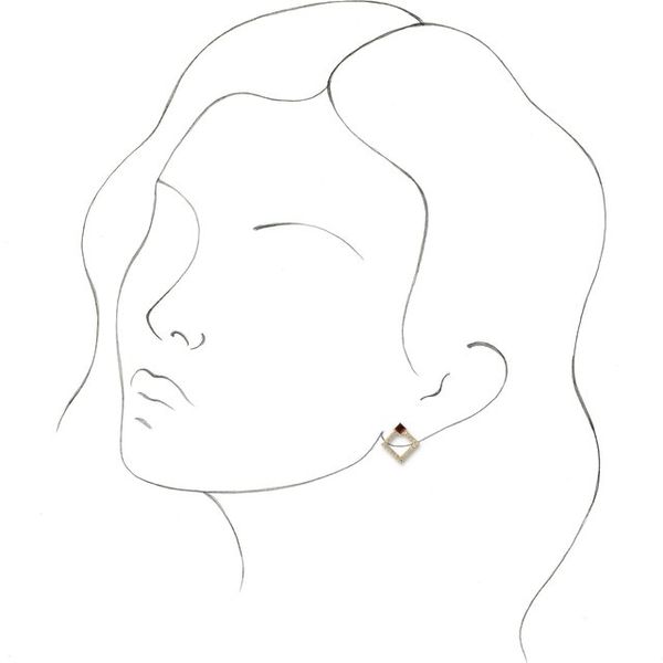 Accented Geometric Earrings - Image 3
