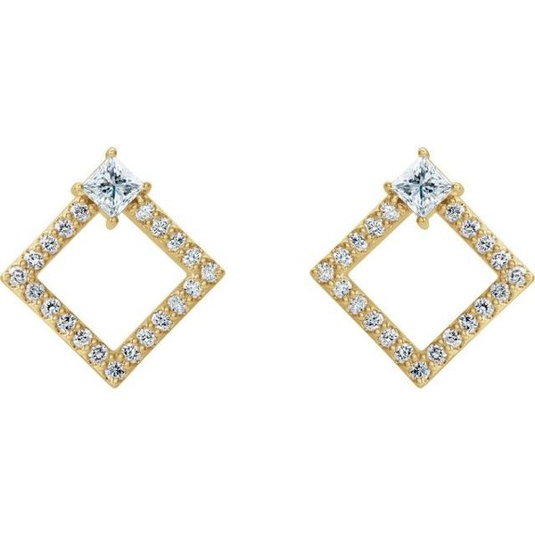 Accented Geometric Earrings - Image 2