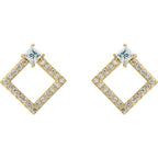 Accented Geometric Earrings - Image 2