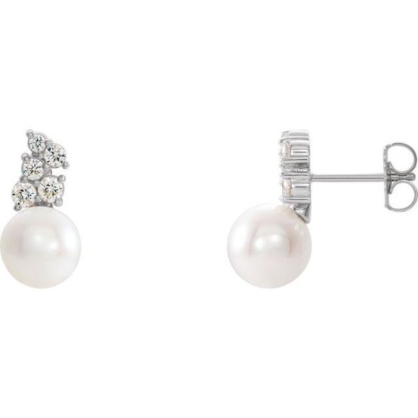 Pearl Cluster Earrings