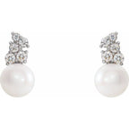 Pearl Cluster Earrings - Image 2