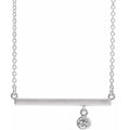 Bezel-Set Bar Necklace