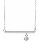 Bezel-Set Bar Necklace
