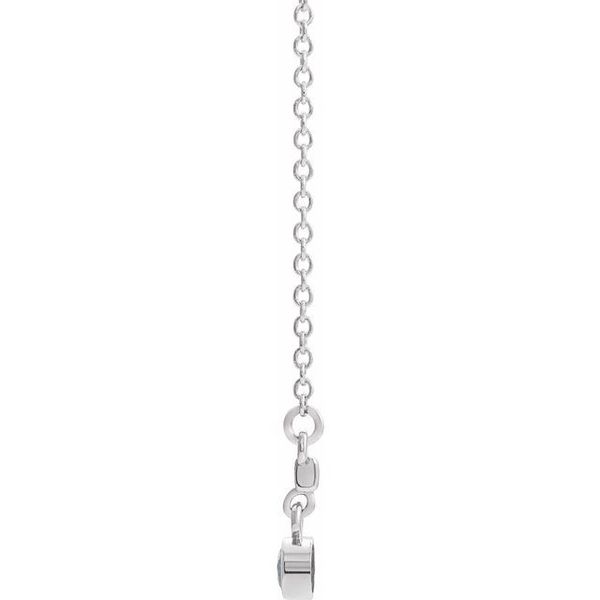 Bezel-Set Bar Necklace - Image 2