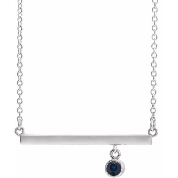 Bezel-Set Bar Necklace