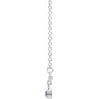 Bezel-Set Bar Necklace - Image 2