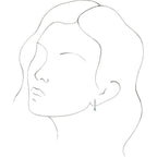 Bezel-Set Bar Earrings - Image 2