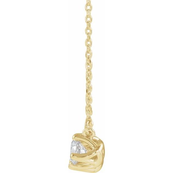 Three-Stone Curved Bar Necklace - Image 2
