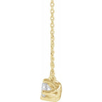 Three-Stone Curved Bar Necklace - Image 2