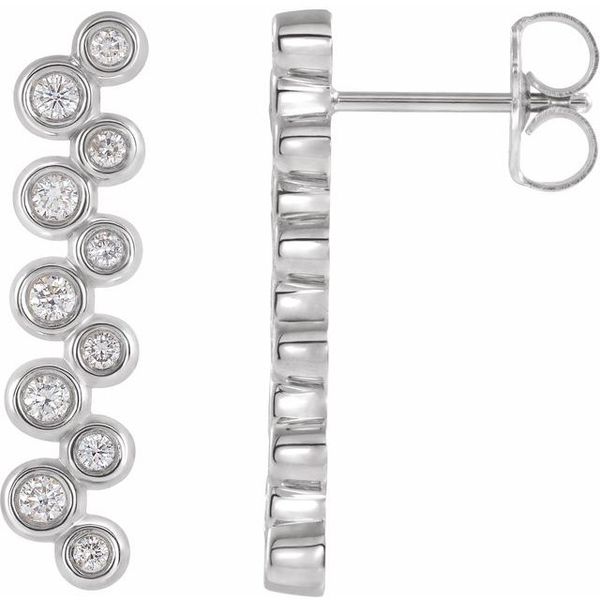Bezel-Set Bar Earrings