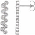 Bezel-Set Bar Earrings