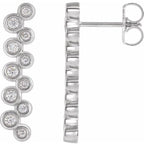 Bezel-Set Bar Earrings