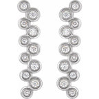 Bezel-Set Bar Earrings - Image 2