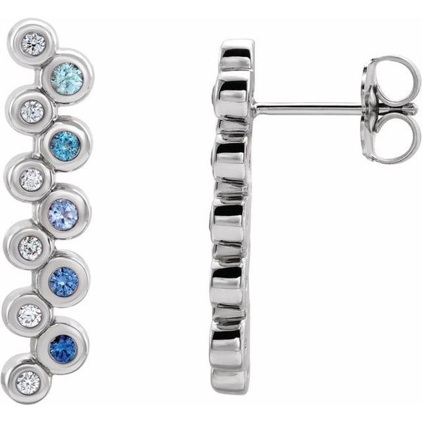 Bezel-Set Bar Earrings