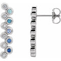 Bezel-Set Bar Earrings