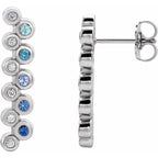 Bezel-Set Bar Earrings