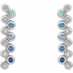 Bezel-Set Bar Earrings - Image 2