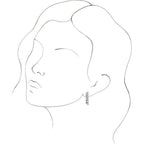 Bezel-Set Bar Earrings - Image 3