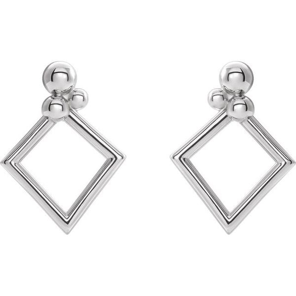 Beaded Geometric Earrings - Image 2