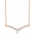 Accented V Necklace or Necklace Center