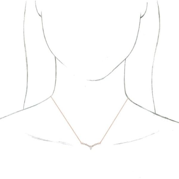 Accented V Necklace or Necklace Center - Image 3