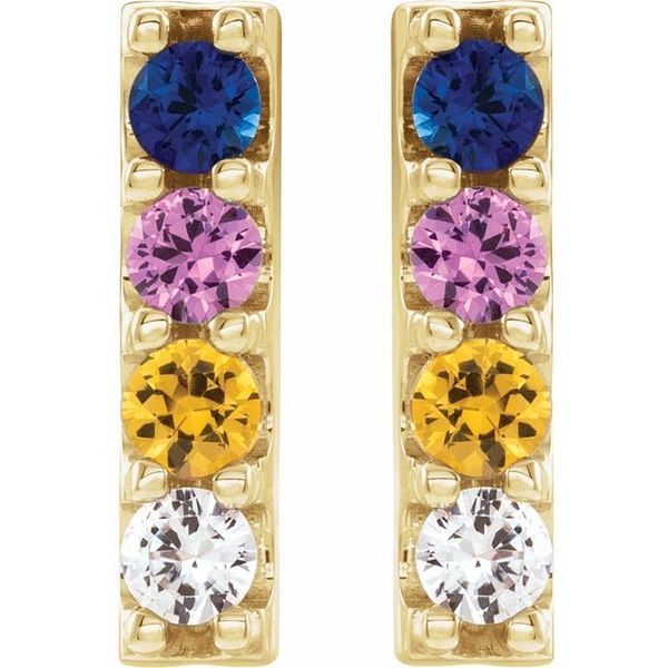 Accented Bar Earrings - Image 2