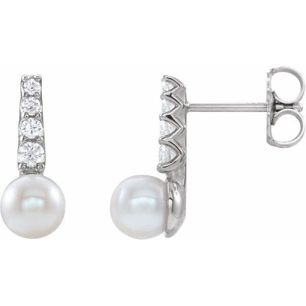 Pearl Bar Earrings