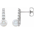 Pearl Bar Earrings