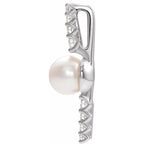 Accented Pearl Bar Pendant - Image 2