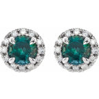 French-Set Halo-Style Earrings - Image 2