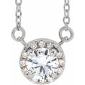 French-Set Halo-Style Necklace