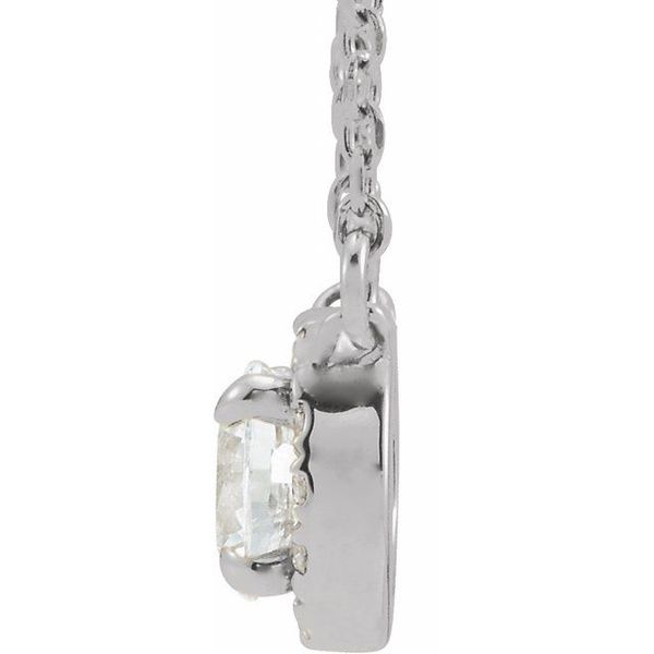French-Set Halo-Style Necklace - Image 2