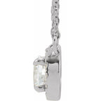 French-Set Halo-Style Necklace - Image 2