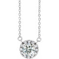 French-Set Halo-Style Necklace