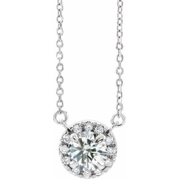 French-Set Halo-Style Necklace